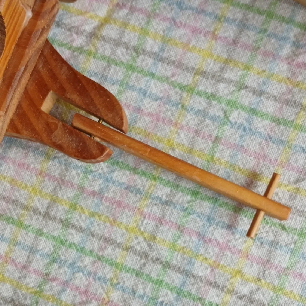 Wooden Apple Cart Decor As Is